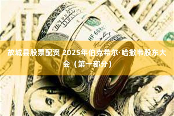 故城县股票配资 2025年伯克希尔·哈撒韦股东大会（第一部分）