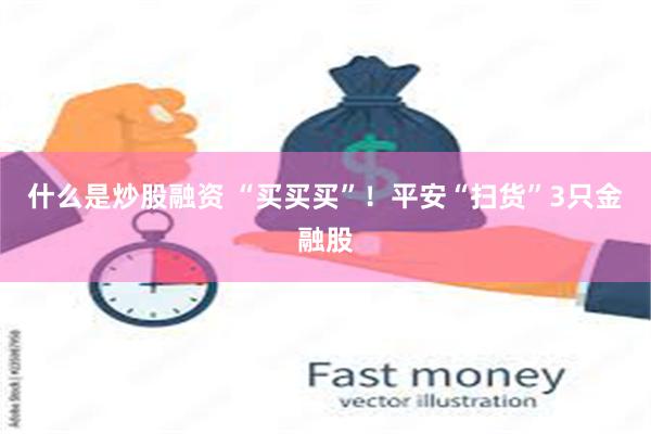 什么是炒股融资 “买买买”！平安“扫货”3只金融股