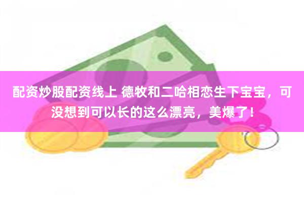 配资炒股配资线上 德牧和二哈相恋生下宝宝，可没想到可以长的这么漂亮，美爆了！